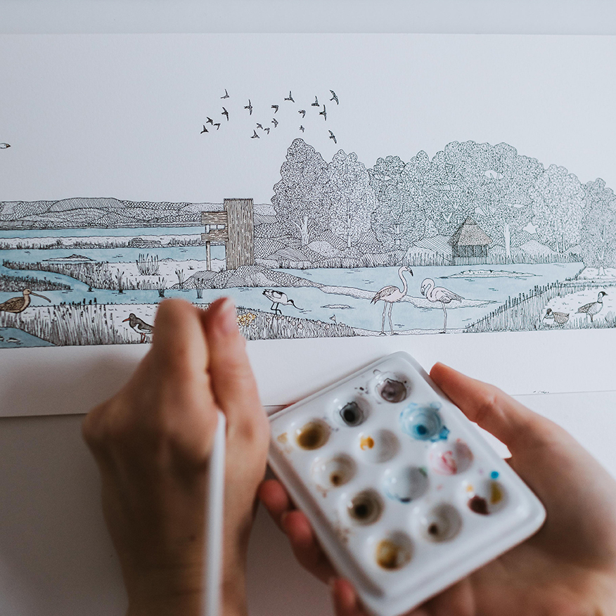 Katherine Jones Slimbridge Process Paint